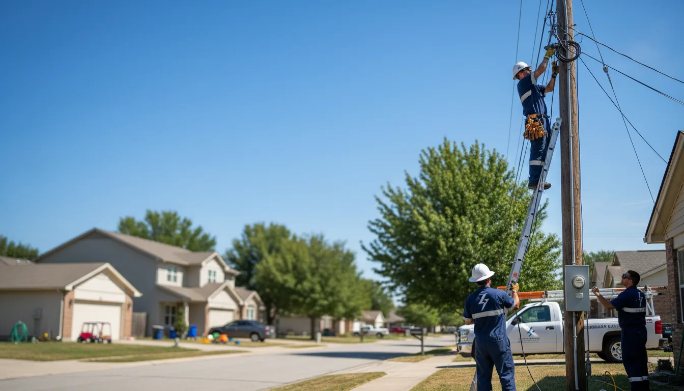 Residential electrician providing installation services in Hepler, KS